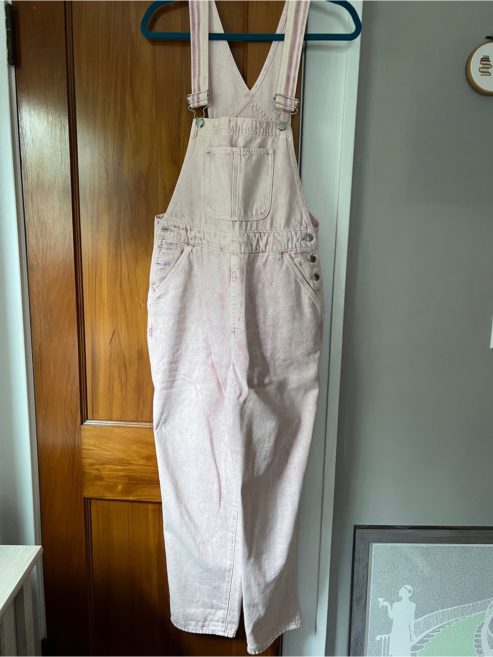 Universal Thread Light Pink Denim Overalls